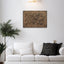 Carved wooden artwork featuring Quran 2:216 in the living room