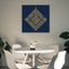 Carved wooden artwork of Surah An-Nas in a living room