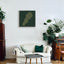 Lebanon Map: Green background, gold carving