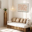 Carved wooden artwork featuring Quran 2:216 in the living room