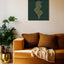 Tunisia map, featuring the names of its cities in a living room.