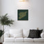 Syria map artwork displayed on modern living room wall