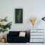 Living room with the Palestine map, featuring the names of its cities.
