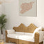 Syria map artwork displayed on a modern living room wall