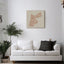 Jordan map, featuring the names of its cities in a living room