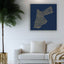 Jordan map, featuring the names of its cities in a living room