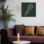 Lebanon Map: Green background, gold carving