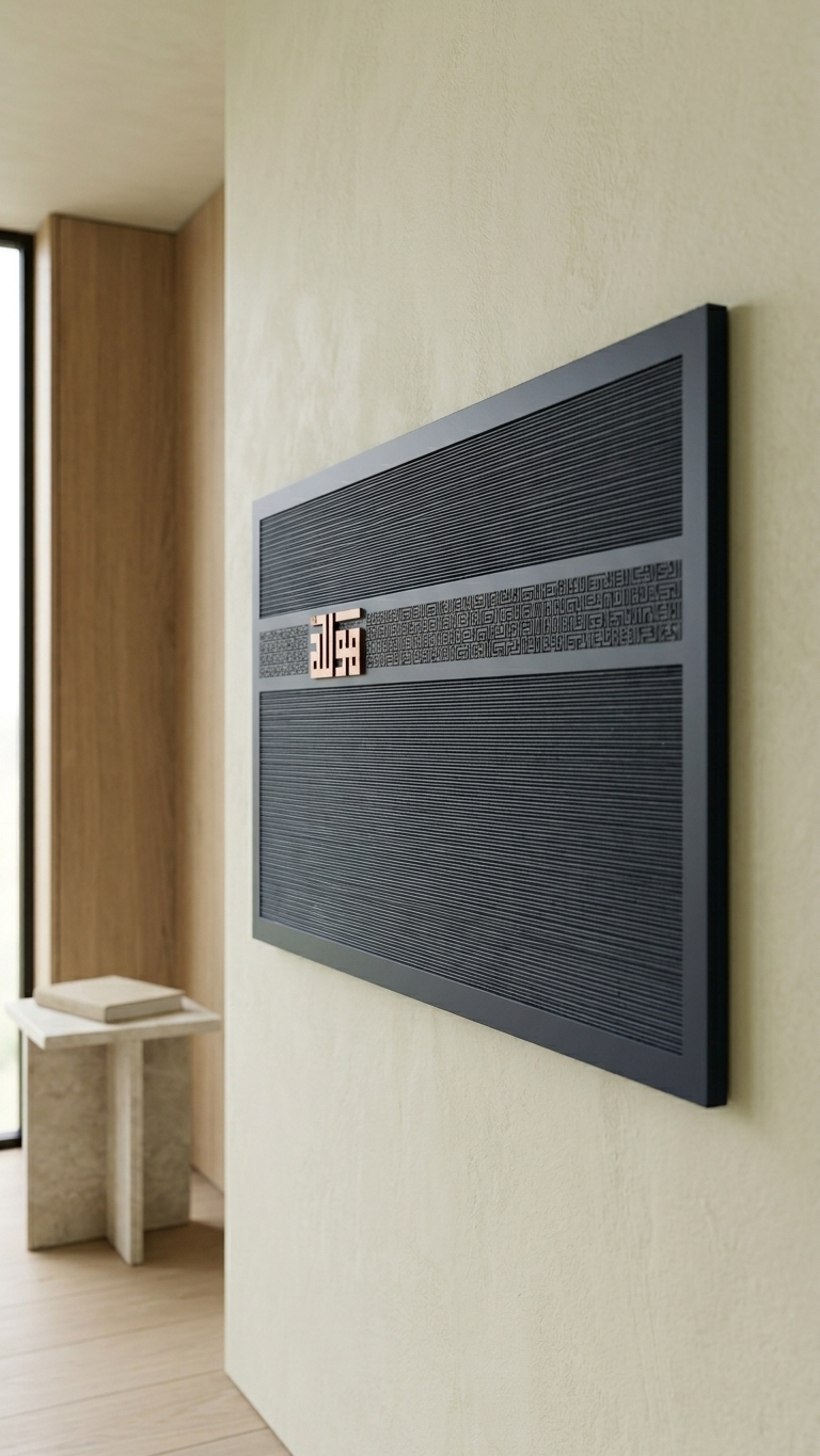 Asma’ Allah al-Husna (99 Names of Allah SWT) — Square Kufic Wood Artwork