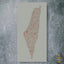 Palestine Map: Gray background, copper carving